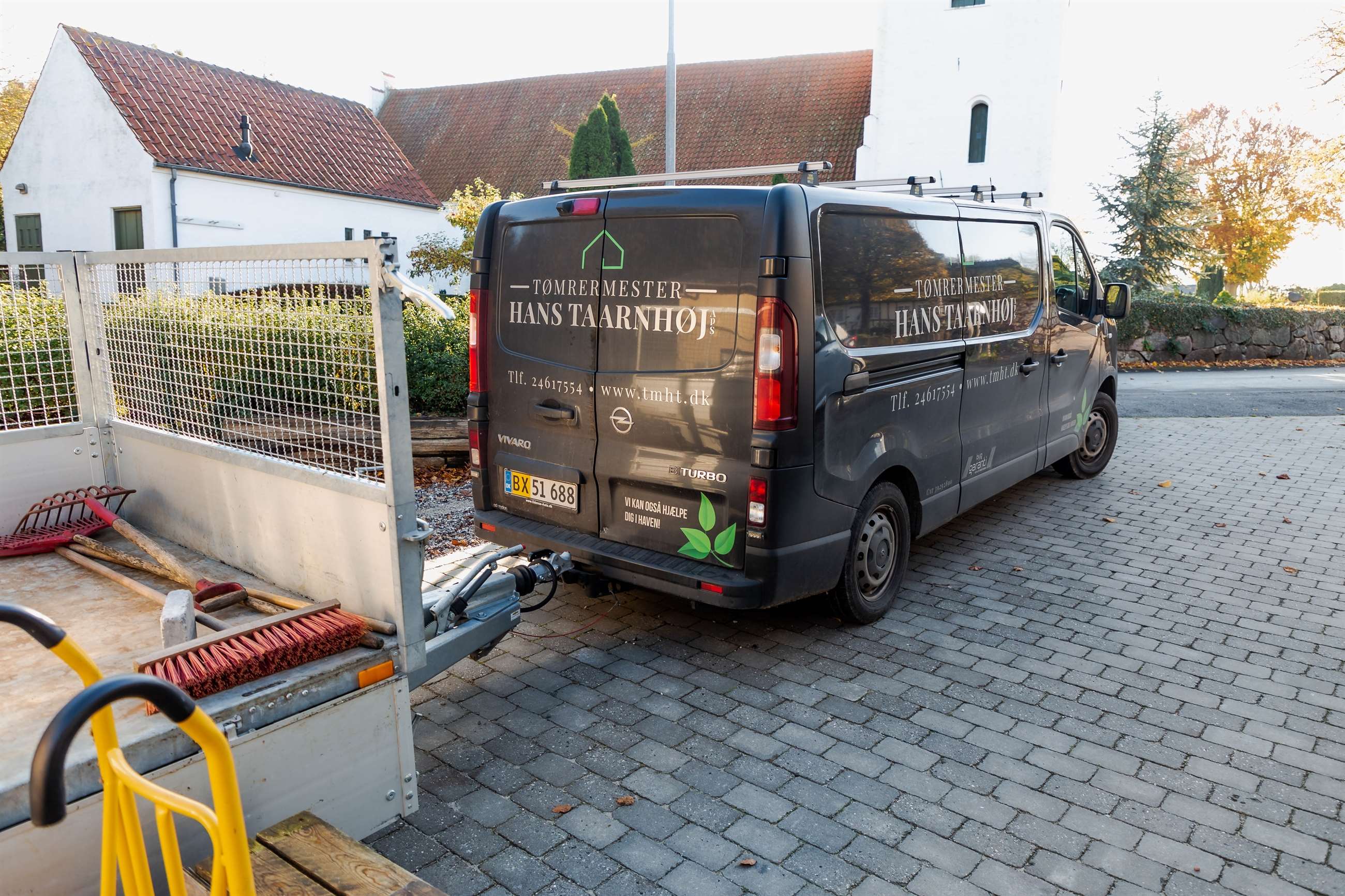 Vores firmabil, ude på tømreropgave i Odense